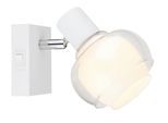 Strahler Tokki Weiß/Opal/Klar max. 40 Watt