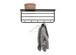 Wandgarderobe Pipe Schwarz