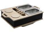 Couchbar Snacky in Natur/Schwarz/Silber