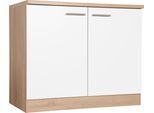 Spülenunterschrank MERLE Weiß/Eichefarben