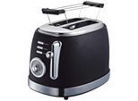 Toaster Retro aus Edelstahl in Schwarz
