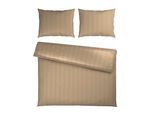 Bettwäsche Xenia Streif XXL Beige ca. 200x220cm