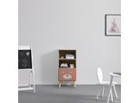 Kinderkommode Lanny Rosa Echtholz/MDF