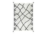 Webteppich Eliano in Schwarz/Beige ca. 160x230cm