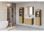 Badmöbel-Set 5-tlg. Madrit mit LED ca. 120 cm Eiche Artisan