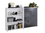Aktenschrank Office Edition Sw Set 1 niedrig Weiß/Anthrazit