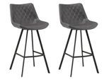 Barhocker-Set Bowie 2er-Set ca. 50x102 cm Anthrazit
