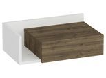 Nachttisch Hephaistos ca. 60x21,4x35cm Weiß,Walnuss