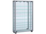 Vitrine Lumo ca. 59x91x18 cm Silber