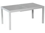 Gartentisch ausziehbar Metall/ Glas L: 180-240 cm
