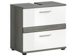 Waschbeckenunterschrank Blake Rauchsilber/Weiß