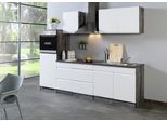 Küchenblock "Cardiff" Weiss /Eiche inkl. E-Geräte