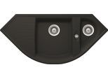 Spüle Arlington110X52S 110,5x19,5x52cm Schwarz