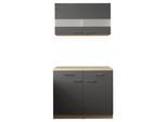 Buffet MERLE Grau/Eichefarben