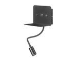 LED-Wandleuchte Schwarz max. 5 Watt Wandlampe