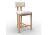 Barhocker Jonna Creme Bouclé Gepolstert