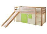 Spielbett "Manuel",aus Kiefer, grün/beige/kieferfarben