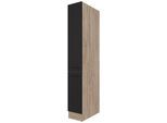 Apothekerschrank Capri Schwarz/Eichefarben