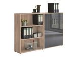 Aktenschrank Office Edition Sw Set 1 niedrig Eiche/Anthrazit