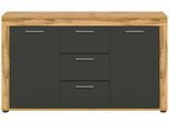 Sideboard Jam ca. 125x80x35 cm Eiche/Grau