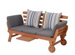 Gartenbank Holz Rincon ca. 190x78x68 cm inkl. Kissen