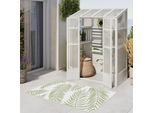 Gartenschrank Erin Weiß Echtholz/Kunststoff