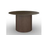Couchtisch Zelia Braun/Walnussfarben MDF rund