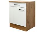 Küchenunterschrank Avila Eichefarben/Magnolie