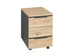 Rollcontainer Memphis in Eiche Artisan/Graphitfarben