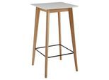 Bartisch Wohnling ca. 60x110x60 cm Weiß/Eiche