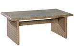 Gartentisch Metall/Kunststoff/ Glas L: 200 cm