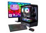 GAMEMAX Gaming-PC-Komplettsystem "MegaDeal VISTA COC AB 2768 AMD Ryzen 7 5700X 16GB 480GB SSD RTX 5060", Energieeffizienz: E (A-G), schwarz, Microsoft Windows 11 Home (64 Bit), 16 GB RAM 480 GB SSD, Computer_Komplettsysteme, Windows 11 + MSI PRO MP273A LED-Monitor, 69cm (27")