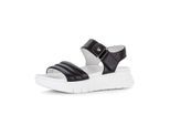 Plateausandaletten GABOR "Plateau Sandale", Damen, Gr. 44, schwarz, Schuhe