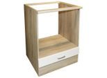 P & B Herdumbauschrank Andy, Weiß, Sonoma Eiche, Holzwerkstoff, 60x90x60 cm, Küchen, Küchenmöbel, Küchenschränke, Geräteumbauschränke