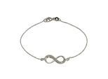 Zeeme Silber Armband Silber 925 mit Unendlichkeitszeichen 19cm lang