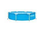 INTEX Frame Pool 28205NP Ø244x51cm – Aufstellpool mit Metallrahmen robust Gartenpool