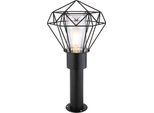 Außen-Stehlampe GLOBO LIGHTING "HORACE", schwarz, B:25,5cm H:50cm L:22,5cm, Leuchten, Außenleuchte für Garten & Terrasse schwarz