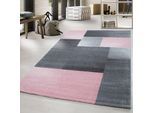 Teppich AYYILDIZ TEPPICHE "Lucca 1810" Gr. 3, pink, B:120cm H:11mm L:170cm, Kunstfaser, Teppiche, Teppich, Kurzflor, Wohnzimmer