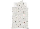Wendebettwäsche FLEURESSE "Bed Art S 4352", beige (pastell), B/L: 155cm x 200cm, 1 Stk., 1 Stk., Mako-Satin, B/L: 80cm x 80cm, 2 Stk., Mako-Satin, Obermaterial: 100% Baumwolle, Bettwäsche, Wendebettwäsche, Mako Satin, Baumwolle, in Gr. 135x200, 155x220, 200x200cm