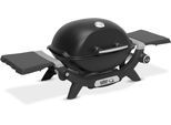 Gasgrill WEBER "Q1200N", schwarz, B:105cm H:38cm T:44cm, Grills, Gasgrill, Mit Deckelthermometer und abnehmbaren Seitentischen