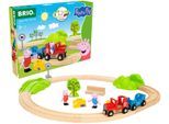 Spielzeug-Eisenbahn BRIO "BRIO WORLD, Peppa Wutz Eisenbahn-Set", bunt, Spielzeugfahrzeuge, Kinder, Holz, Kunststoff, Spielzeug-Eisenbahn