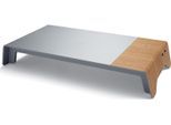 SIGEL Monitorständer Smartstyle USB silber/holzfarben