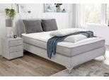 Boxspringbett JOCKENHÖFER GRUPPE "Elfie" inkl. Topper", grau (hellgrau 485, 29), B:148cm L:209cm, Bezug Bett: Microfaser (100% Polyester);Topper und Matratzenspiegel: 100% Polyester, Komplettbetten, Boxspringbett, erhältlich in den Breiten 90,140 & 180cm und diversen Farbvarianten