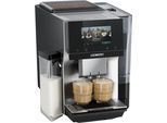 SIEMENS Kaffeevollautomat "TQ727D03", edelstahl, B:35,2cm H:38cm T:46,7cm, Kaffeevollautomaten, farbiges Full-Touch-Display, Doppeltassenfunktion, sehr leise, schwarz, Kaffeevollautomat