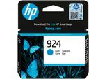HP Tintenpatrone "HP original Druckerpatrone 924 Cyan", blau (cyan), Tintenpatronen, 3 Probemonate gratis* drucken, Tintenpatrone