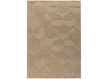 Teppich FLAIR RUGS "GIGI", beige (natur), B:200cm H:8mm L:290cm, Wolle, Teppiche, Teppich, aus 100% Wolle, geometrisches Design, fußbodenheizungsgeeignet