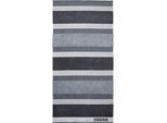 Saunatuch DYCKHOFF "Saunatuch SaunaStripe", silber, B:100cm L:200cm, Walkfrottee, Obermaterial: 100% Baumwolle, Handtücher