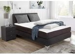 Boxspringbett JOCKENHÖFER GRUPPE "Elfie" inkl. Topper", grau (dunkelgrau 485, 09), B:148cm L:209cm, Bezug Bett: Microfaser (100% Polyester);Topper und Matratzenspiegel: 100% Polyester, Komplettbetten, Boxspringbett, erhältlich in den Breiten 90,140 & 180cm und diversen Farbvarianten