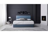 Boxbett "Benita", inkl. Bettkasten", blau (lichtblau), L:207cm, Bezug Bett: 100% Polypropylene;Bezug Matratze: 100% Polyester, ATLANTIC HOME COLLECTION, Komplettbetten, Boxspringbett, erhältlich in verschiedenen Größen, inkl. Taschen-Federkernmatratze