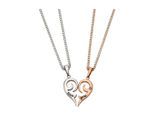 Schmuckset FIRETTI "Multipack Schmuck Geschenk Halsketten LIEBE", rosa (edelstahlfarben, roségoldfarben, weiß), Schmuck_Sets, Damen, Edelstahl, Schmuckset, mit Zirkonia (synth.)